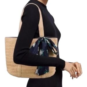 DRAPER JAMES - Straw Tote Bag Natural Color